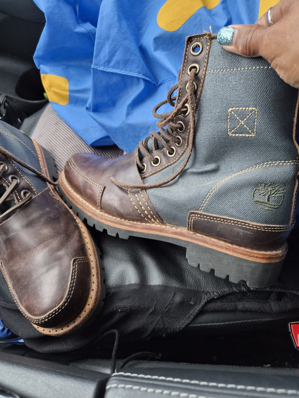 Timberland Men’s Brown and Jean Rugged Work Boots